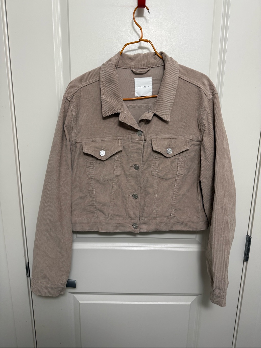 Dynamite Women's Cropped Corduroy Jacket In Size L